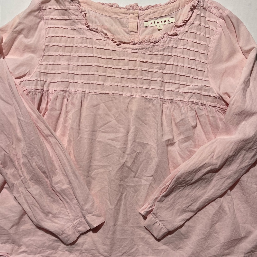 Xirena Pink Women’s Long Sleeve Blouse Size L